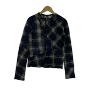 Y's カーディガン ウールチェックカーディガン