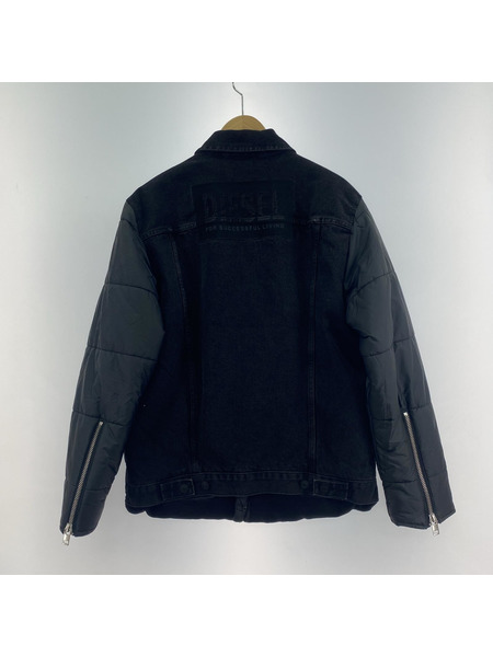 DIESEL ダウンジャケット D-SHYLA デニム切リ替エ (S)BLK