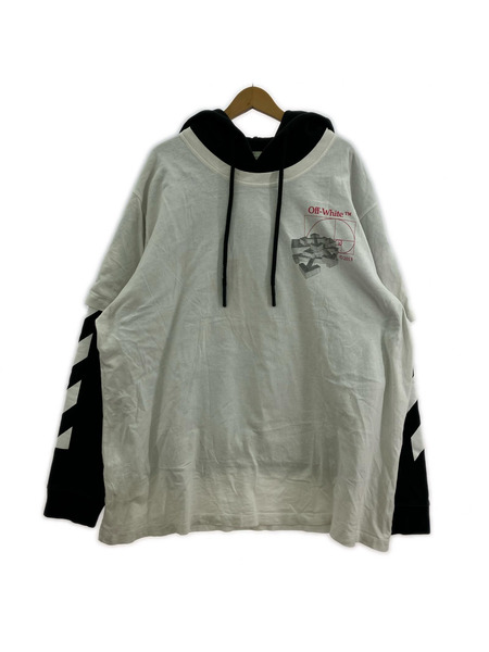 OFF-WHITE GOLDEN RATIO DOUBLETEE HOODI OMAB033R20185012 (XL)