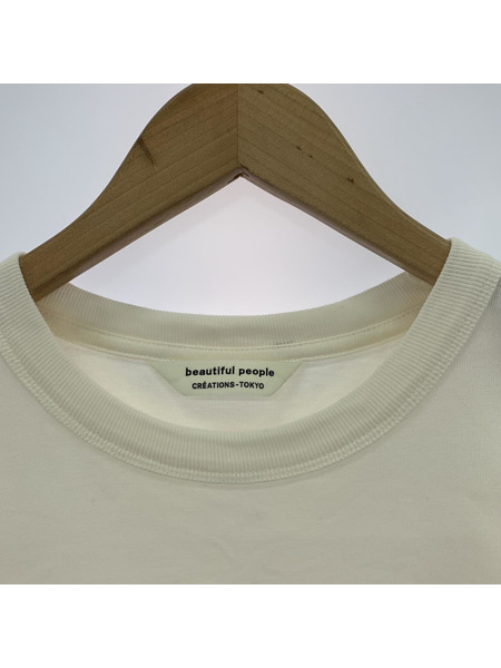 beautiful people suvin pima jersey message T-shirt/ホワイト