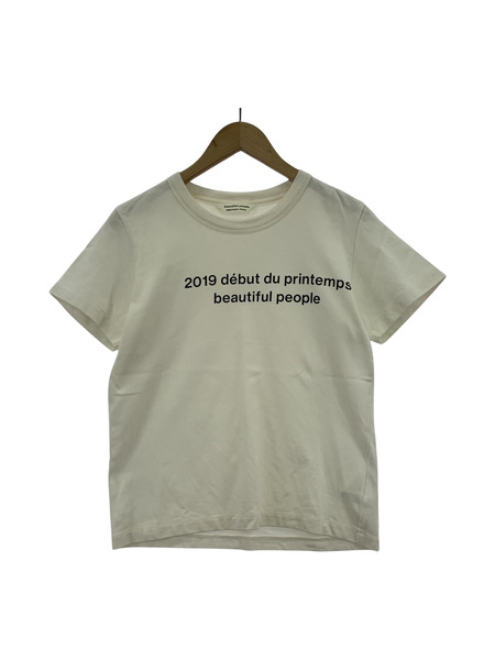 beautiful people suvin pima jersey message T-shirt/ホワイト