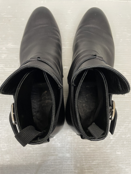 PRADA レザーストラップショートブーツ 6 1/2 ブラック[値下]