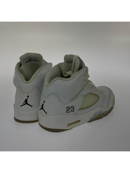 NIKE スニーカー Air Jordan 5 Retro Metallic White 28cm