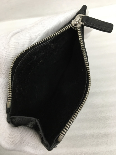 Balenciaga　小銭入れ・コインケース ブラックレザー ジップ付きコインカードケース