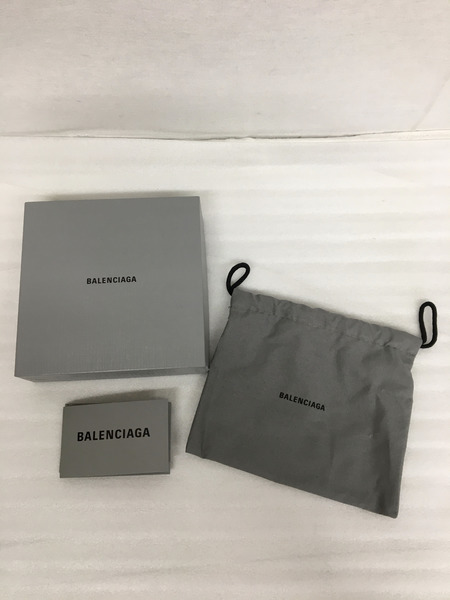 Balenciaga　小銭入れ・コインケース ブラックレザー ジップ付きコインカードケース
