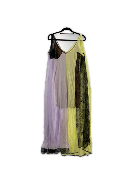 MM6 ノースリーブワンピース 20SS  Multicolor Panel Lace Dress