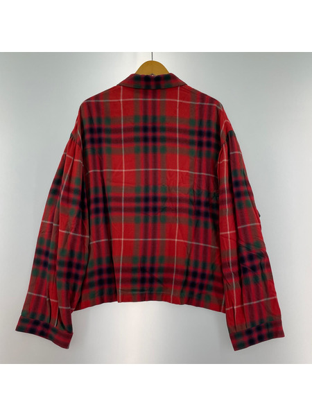 LAD MUSICIAN 長袖シャツ 22ss チェックオンブレタータンチェックシャツ 42 レッド
