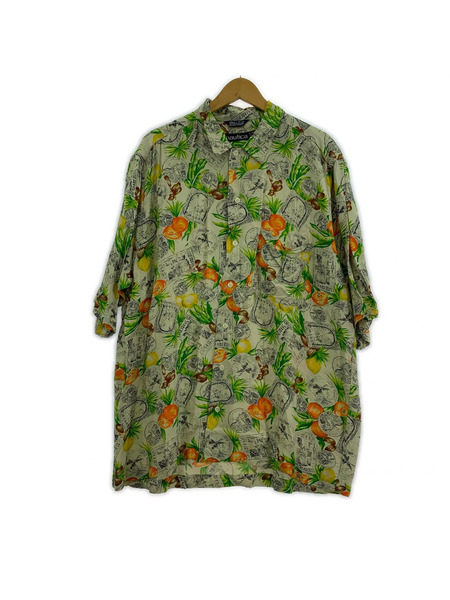 NAUTICA 半袖シャツ 90s ボタニカル アロハ (L)