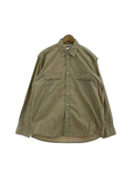 GOODENOUGH 長袖シャツ L/S ベンチレーションシャツ (M) ベージュ[値下]