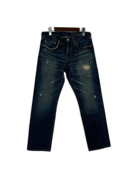 HYSTERIC GLAMOUR デニム・ジーンズ RW CLASH加工 ストレート デニムパンツ[値下]