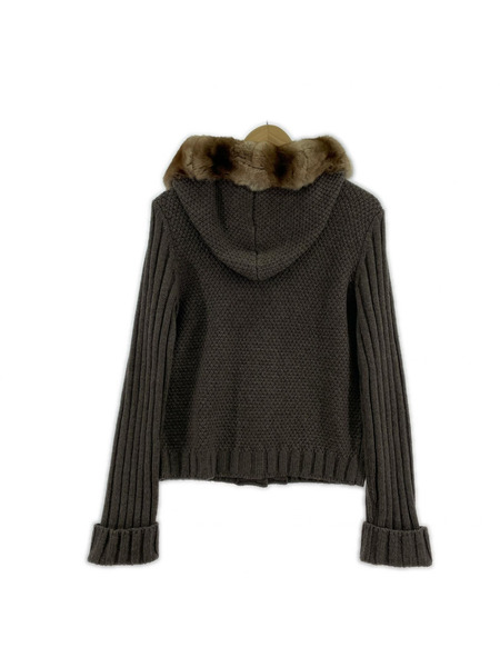 FOXEY カーディガン リンクスフーディカーディガン ブラウン (42)