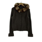 FOXEY カーディガン リンクスフーディカーディガン ブラウン (42)