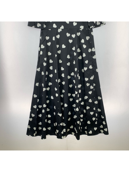 kate spade new york 半袖ワンピース 総柄シャツ ドレス 黒