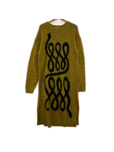 CYbER dYNE USTUTU ロングニット FREE マスタード