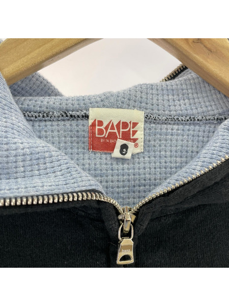 A BATHING APE パーカー(ジップアップ) 初期タグ シャークパーカ BLK M