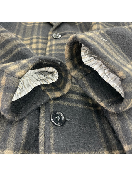 HUGO BOSS ジャケット チェック柄/ウールチェスターコート/サイズ56
