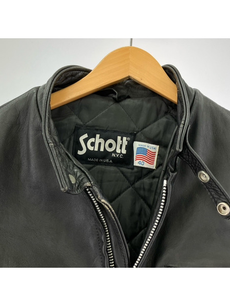 schott ジャケット シングルライダース 黒