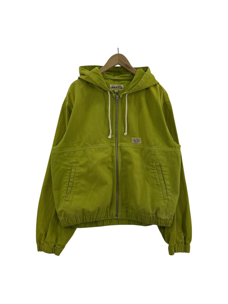 STUSSY WORK JACKET UNLINED CANVAS ワークジャケット L カーキ 115757[値下]