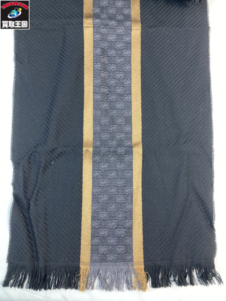 GUCCI グッチ マフラー GGロゴ シルク混ウールマフラー 162226