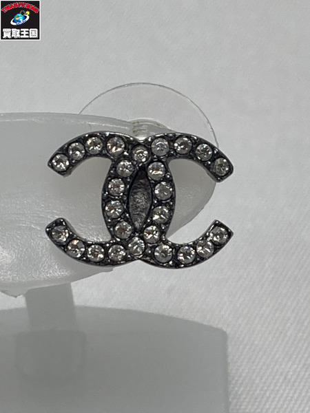 CHANEL ラインストーン ピアス ココマーク シャネル　