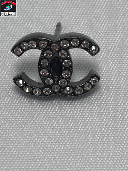 CHANEL ラインストーン ピアス ココマーク シャネル　