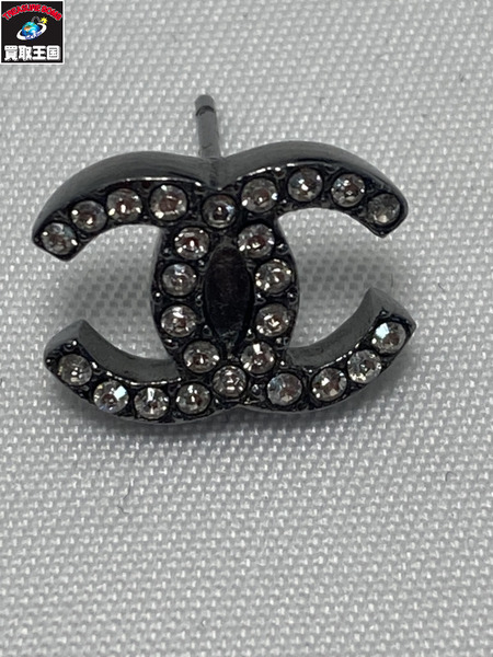 CHANEL ラインストーン ピアス ココマーク シャネル　