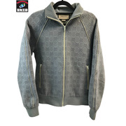 GUCCI グッチ 768573 24SS GGナイロン スタンドカラー ジャガード トラックジャケット ブルゾン グレー サイズXS