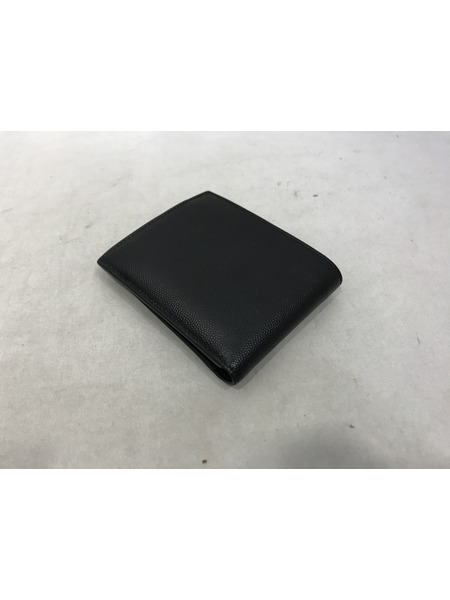 コンパクトウォレット SAINT LAURENT 2つ折り財布 バイフォールドウォレット 黒
