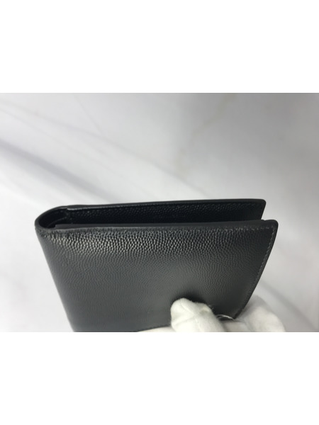 コンパクトウォレット SAINT LAURENT 2つ折り財布 バイフォールドウォレット 黒
