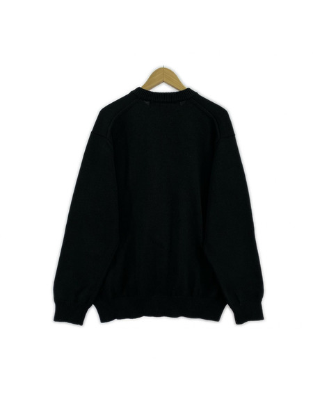 COMME des GARCONS ニット・セーター 23SS LOGO CREW KNIT BLK M
