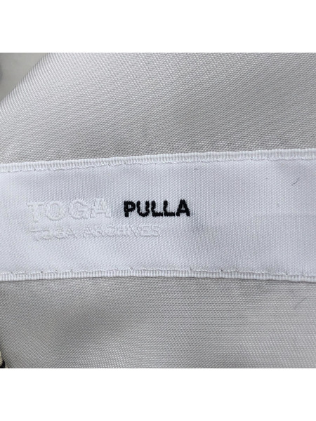 TOGA PULLA/サテンプリントパンツ/38/ホワイト