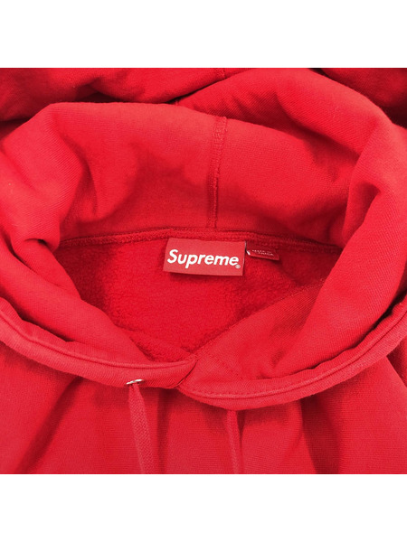 Supreme Box Logo Fooded Sweatshirt RED (M)[値下]