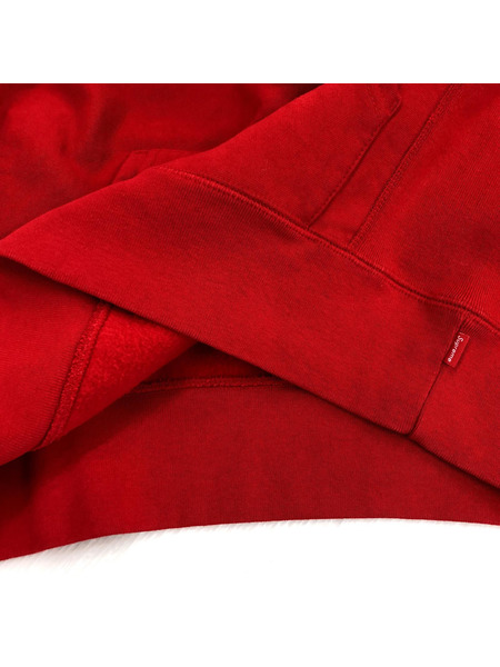 Supreme Box Logo Fooded Sweatshirt RED (M)[値下]