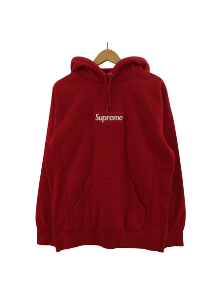 Supreme Box Logo Fooded Sweatshirt RED (M)[値下]