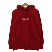 Supreme Box Logo Fooded Sweatshirt RED (M)[値下]