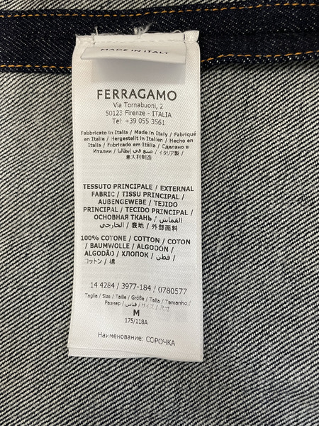 S.Ferragamo DENIM SHIRT デニムシャツ M インディゴ 144284 780577[値下]