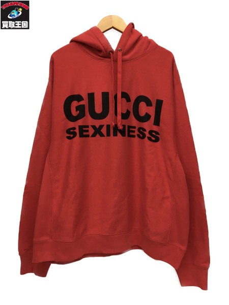 GUCCI　メンズラグ衣料 SEXINESS パーカー (XL) 赤