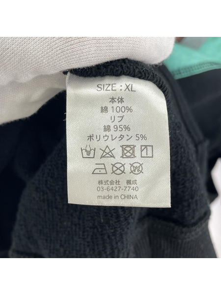TIGHTBOOTH パーカー(ジップアップ) アートプリント 黒(XL)