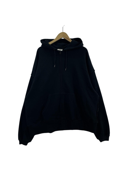 TIGHTBOOTH パーカー(ジップアップ) アートプリント 黒(XL)
