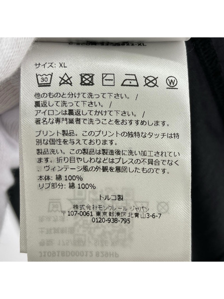 MONCLER 長袖Tシャツ・カットソー カラフルロゴ ブラック(XL)