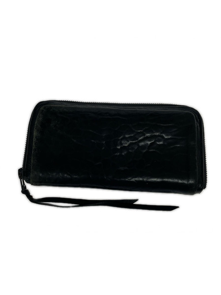 00s KMRii アーカイブ スタッズ ラウンドジップウォレット ブラック