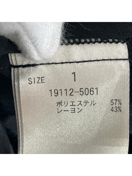 CLANE 半袖ワンピース ダブルフェイスティアードワンピ/BLK