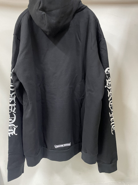 CHROME HEARTS SWTSHRT HD VERTICAL LOGO バーティカルロゴ プルオーバーパーカー XL 黒
