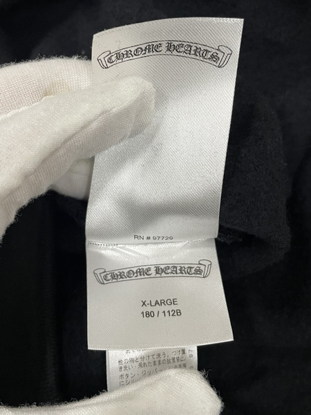 CHROME HEARTS SWTSHRT HD VERTICAL LOGO バーティカルロゴ プルオーバーパーカー XL 黒