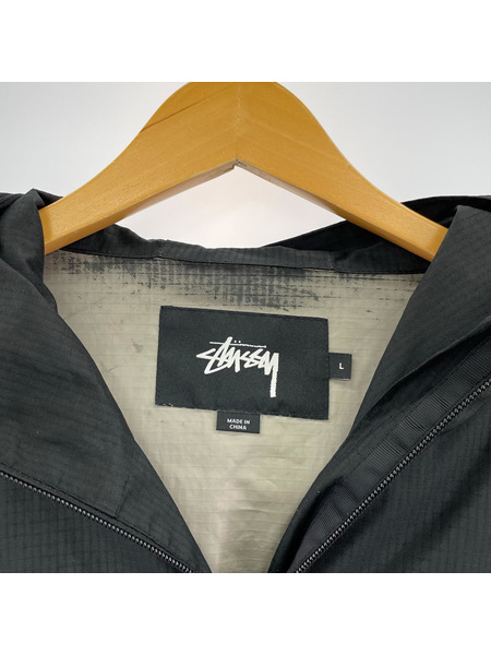 STUSSY ジャケット ナイロンジャケット 黒 L