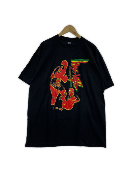 STUSSY　紺タグ　STAY DOWN Tシャツ　ブラック　XL