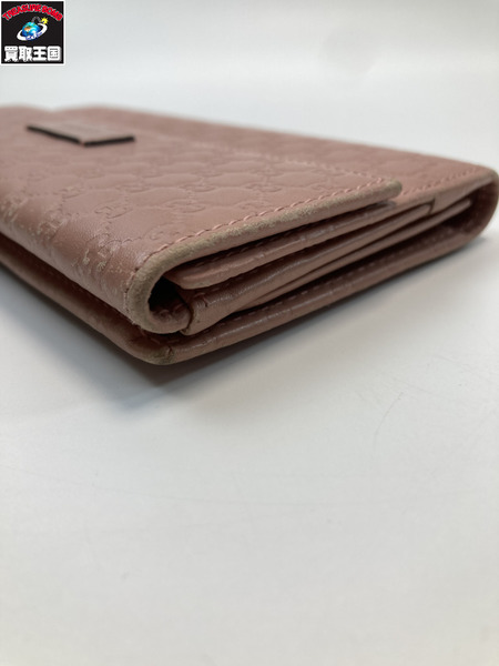 GUCCI グッチ 449393 マイクログッチシマ 長財布ピンク ロングウォレット