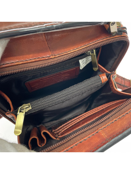OLD・VINTAGE ショルダーバッグ Sbobbist/本革/ブラウン