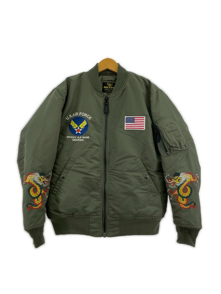 HOUSTON フライトジャケット MA-1 鷹刺繍