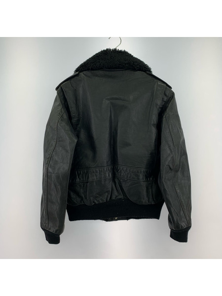 schott A-2 レザーフライトジャケット 184SM 黒 (42)
